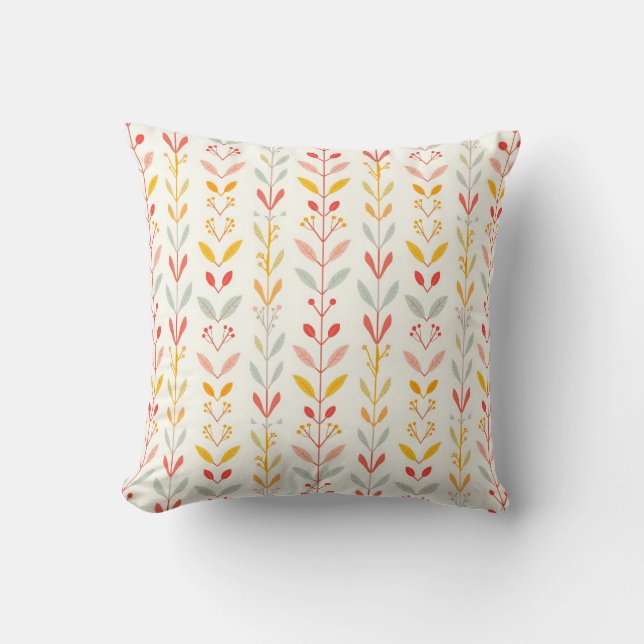 Muted Fall Stripes Cushion (Front)