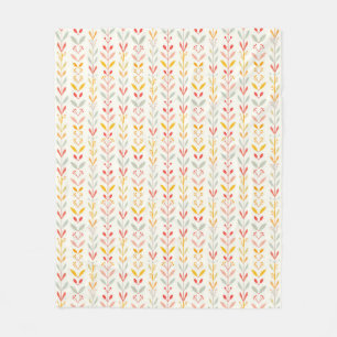 Muted Fall Stripes Fleece Blanket