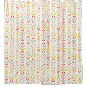 Muted Fall Stripes Shower Curtain