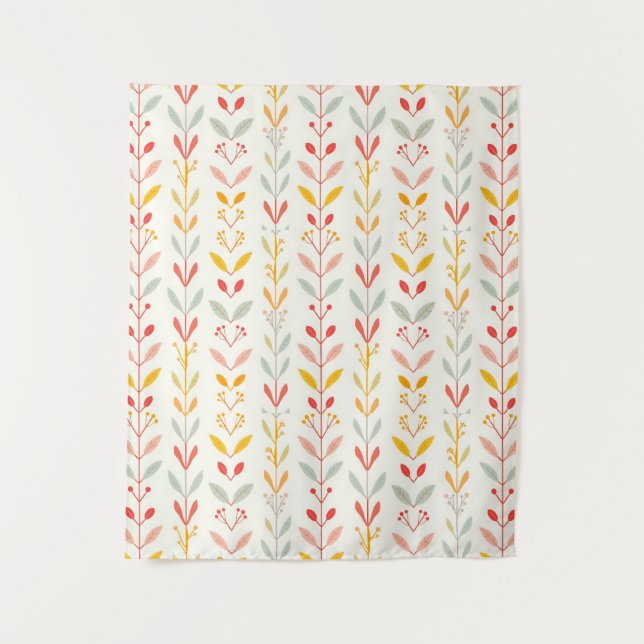 Muted Fall Stripes Tapestry (Front)