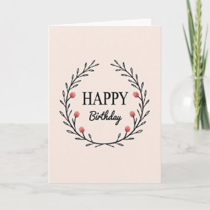 Muted Floral Birthday Card