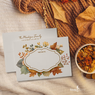 Muted Florals Custom Thanksgiving Envelope