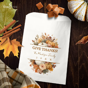 Muted Florals Thanksgiving Favour Bag