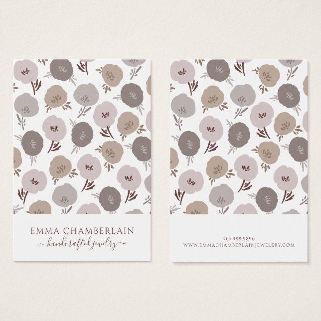 Muted Flowers Pattern  (Front & Back)