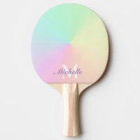 Muted Gradient Ombre Rainbow Name Monogram