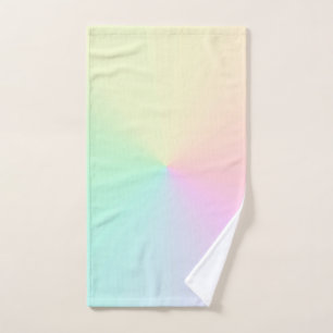 Muted Gradient Ombre Rainbow Pastel Aesthetic   Hand Towel