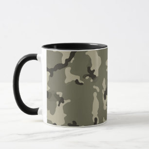 Muted Green Camouflage Matching Coffee Travel Mug
