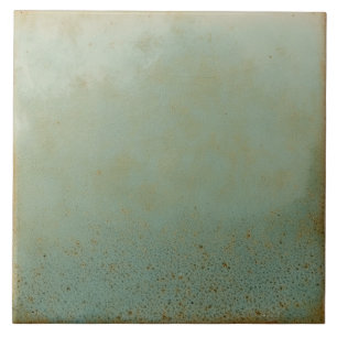 Muted Green Rustic Brown Base  Ceramic Tile