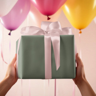 Muted Greenish Grey Wrapping Paper