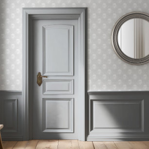 Muted Grey Gothic Skull Wallpaper