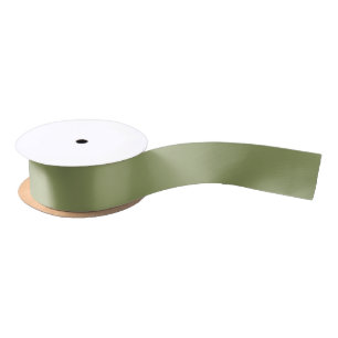Muted Khaki Olive Green Pop Of Color Satin Ribbon