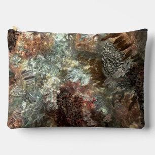 Muted Layers of Brown Crystals Accessory Pouch