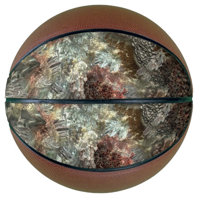 Muted Layers of Brown Crystals Basketball (Front)