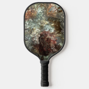 Muted Layers of Brown Crystals Pickleball Paddle