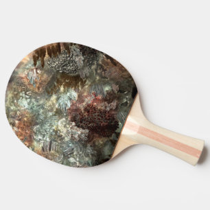 Muted Layers of Brown Crystals Ping Pong Paddle