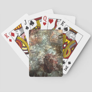 Muted Layers of Brown Crystals Playing Cards