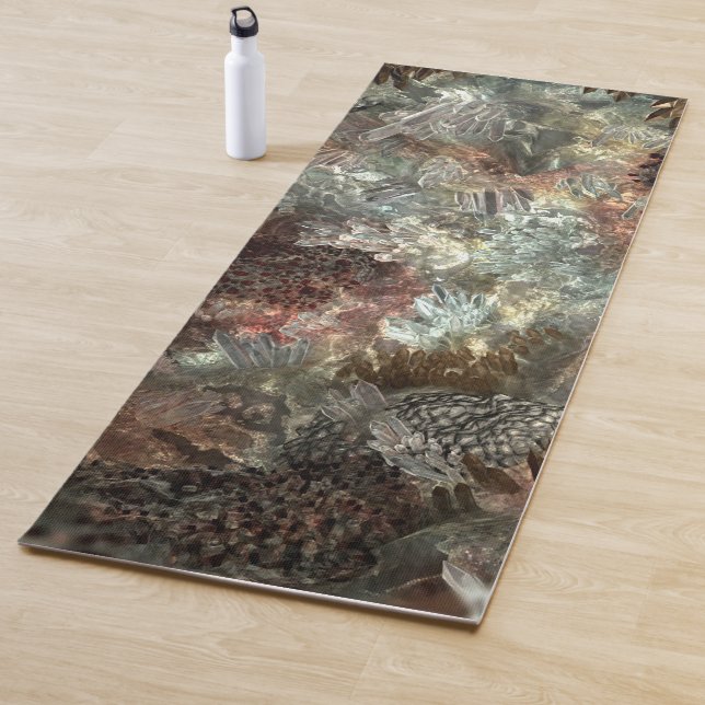 Muted Layers of Brown Crystals Yoga Mat (In Situ)
