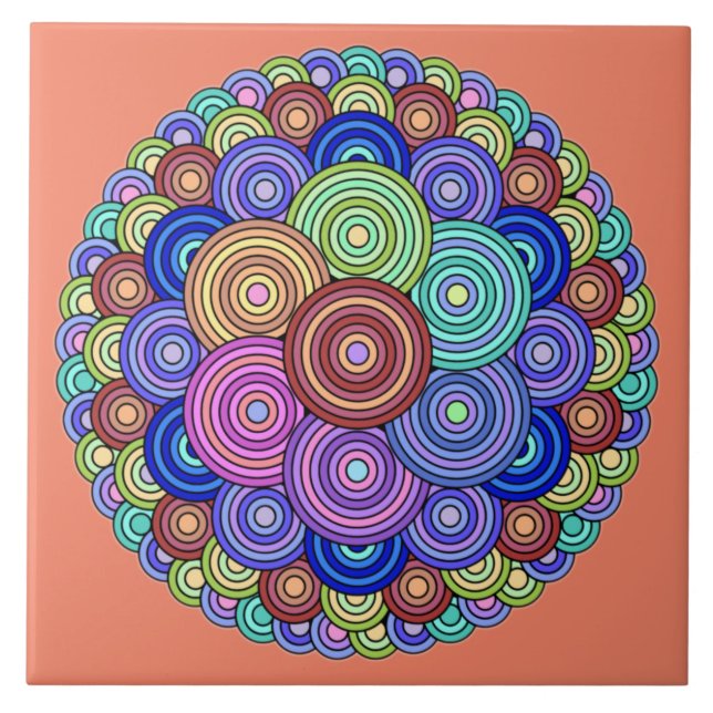 Muted Loop™ Ceramic Tile (Front)