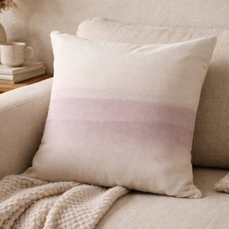 Muted Mauve Dusk Throw Pillow