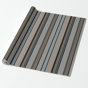 Muted Modern Stripes Wrapping Paper