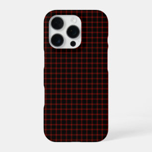 Muted Monochromatic Red and Black Chequered Gift iPhone 16 Pro Case
