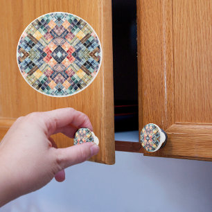 Muted Mosaic Ceramic Knob