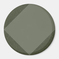 Muted Moss Geometric Magnet with Textured Corners