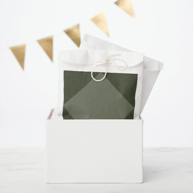 Muted Moss Green Diamond Favour Bag (Party)