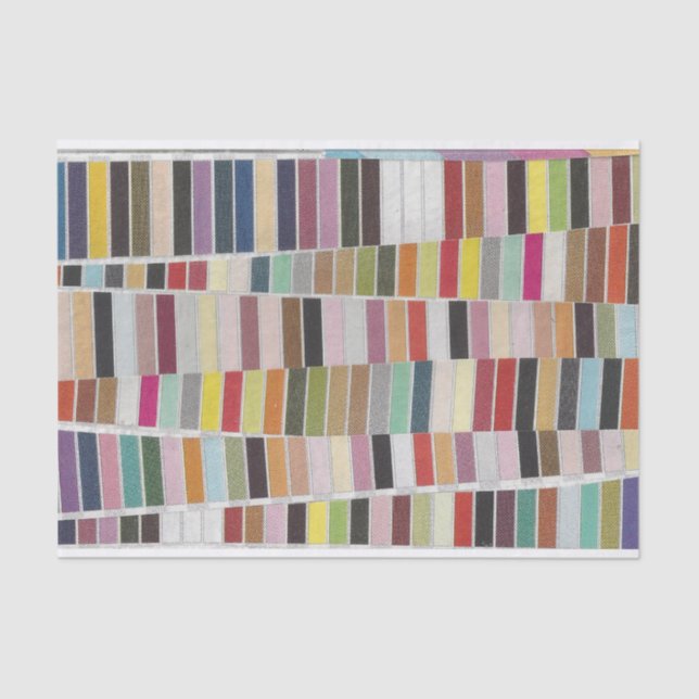 Muted Multicolor Swatches Tissue Paper (Front)