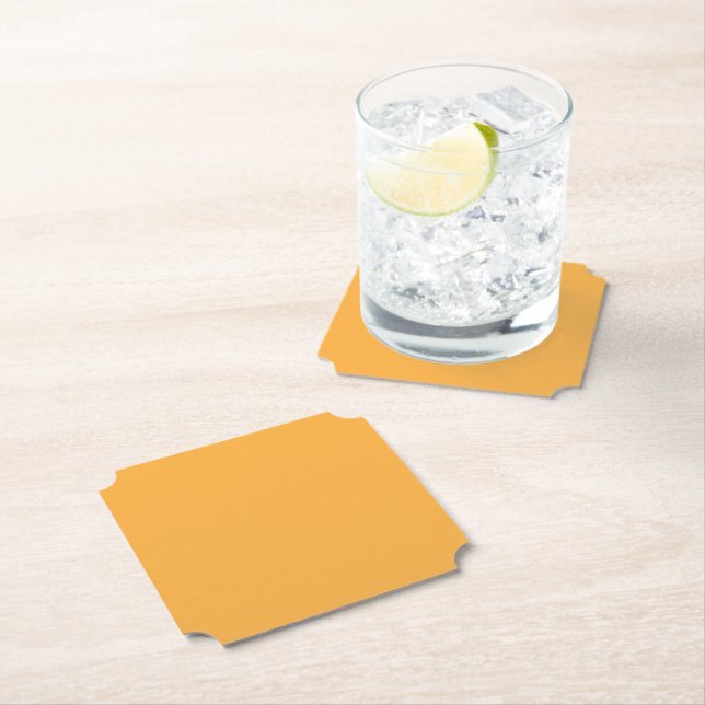 Muted Orange Background Texture for Web and Print Paper Coaster (Insitu)