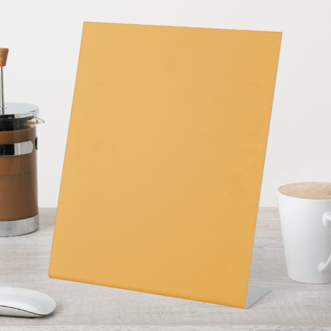 Muted Orange Background Texture for Web and Print Pedestal Sign (In SItu)