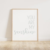 Muted Pastel Blue You Are My Sunshine