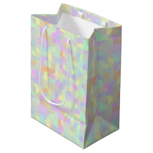 Muted Pastel Boho Mod Geometric Abstract Medium Gift Bag