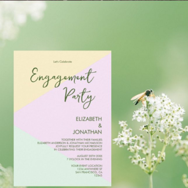 Muted Pastel Engagement Party Invitation (Creator Uploaded)