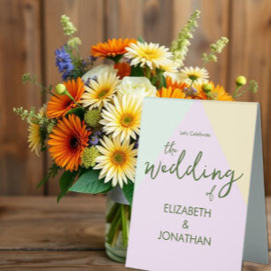 Muted Pastel Geometric Wedding