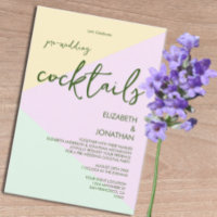 Muted Pastel Geometric Wedding Cocktail Party