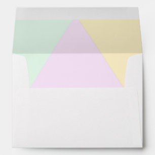 Muted Pastel Geometric Wedding Envelope
