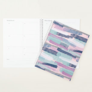 Muted Pastel Stripes Planner