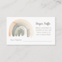 Muted Peach & Gray Watercolour Rainbow Baby Shower