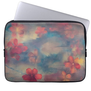 Muted pink flowers laptop sleeve