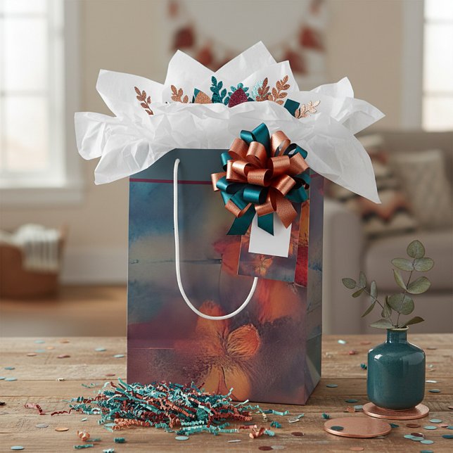 Muted pink flowers  medium gift bag (Creator Uploaded)
