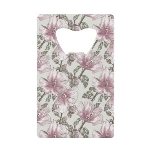 Muted Pink Hibiscus Flowers Pattern