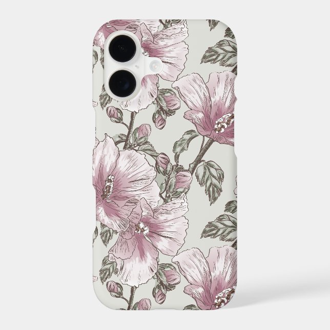 Muted Pink Hibiscus Flowers Pattern (Back)