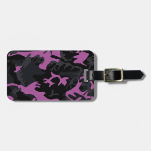 Muted Pink Highlights Camo Luggage Tag
