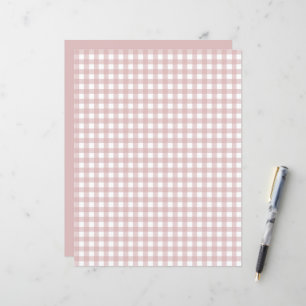 Muted Pink Shade Plaid Pattern Scrapbook Paper