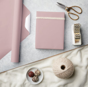muted pink solid  wrapping paper