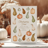 Muted Pumpkin and Gourd Thanksgiving Dinner