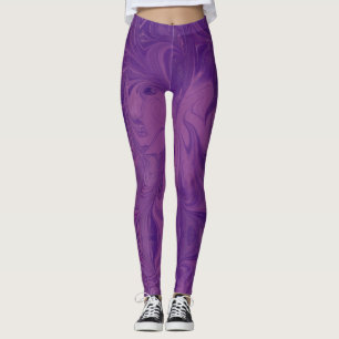 Muted purple marbled leggings