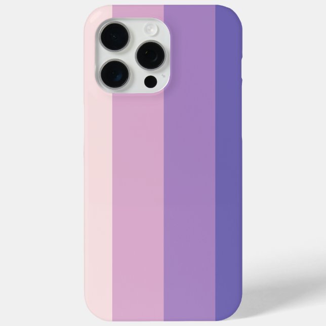 Muted Purple Shades Vertical Stripes Case-Mate iPhone Case (Back)