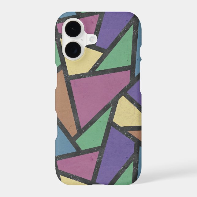 Muted rainbow colours mosaic pattern (Back)